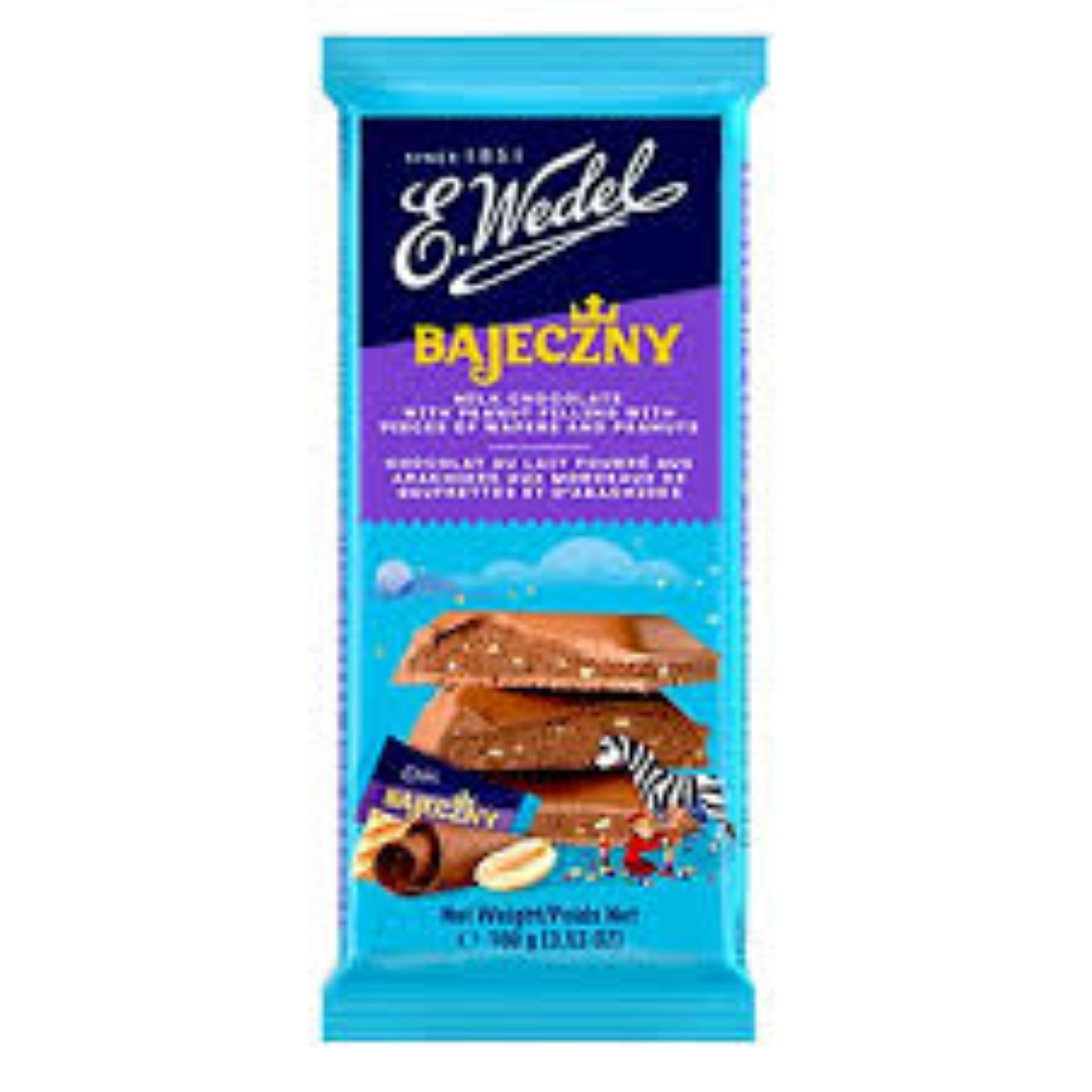 WEDEL MILK CHOC BAJECZNY PEANUT & WAFERS 100G